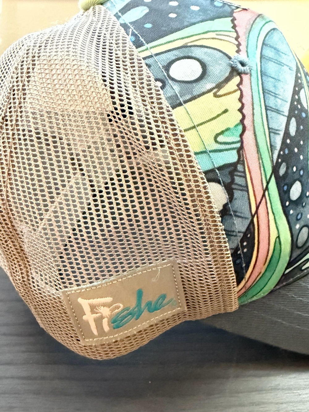 Colorful Abstract Trucker Hat - Swirl Pattern - Picture 3 of 4